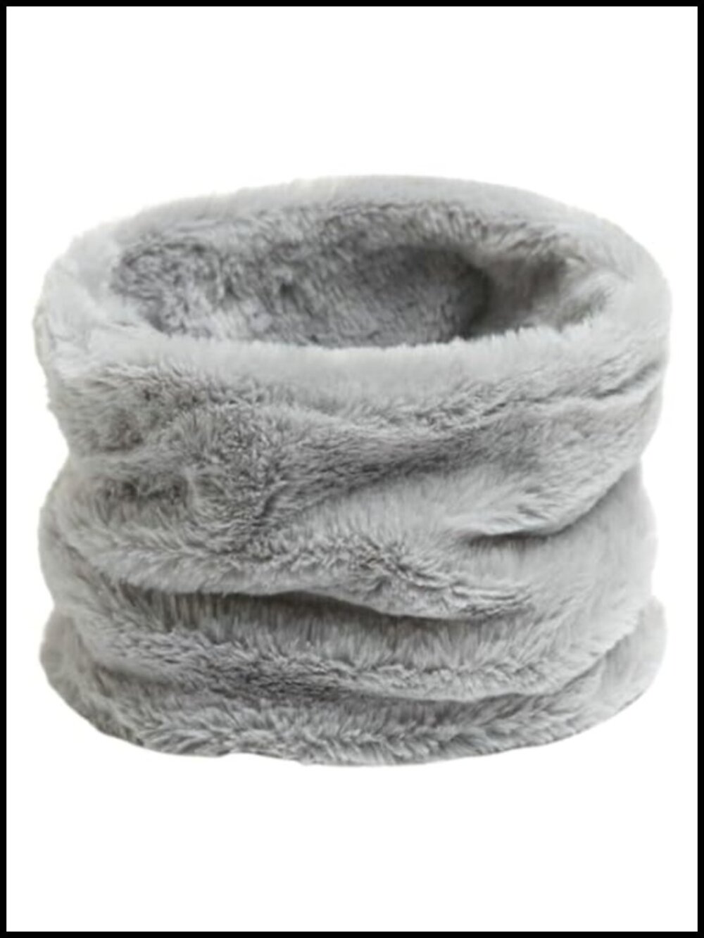 Faux Fur Neck Gaiter Women Men Fluffy Winter Neck Warmer Solid Scarf Cold